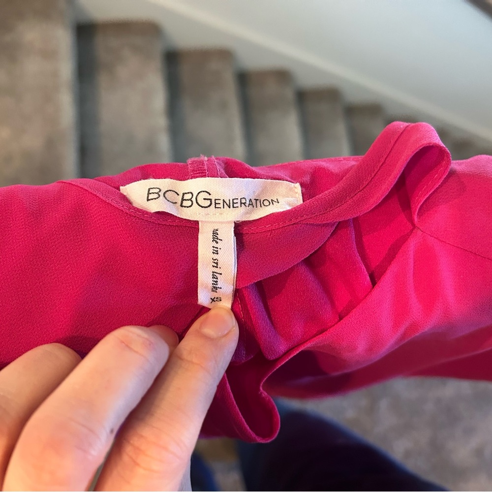 Bcbgeneration Pink Cut Out Blouse - image 3